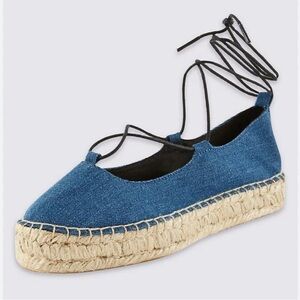 NEW M&S COLLECTION Ghillie Denim Espadrilles with Insolia Flex® Size UK8/ US 10